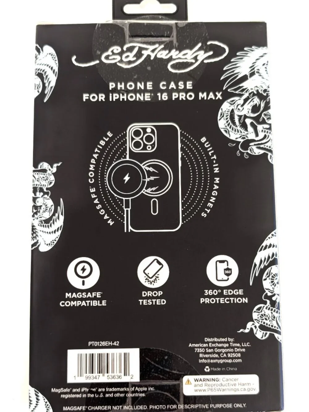 Ed Hardy iPhone 16 Pro Max Case MagSafe Clear Tattoo Flash Skulls Covers New